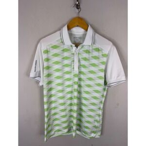 Galvin Green Marlon Golf Polo Shirt Mens Medium Green White Diamond D0100096